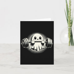 Ghost Gewichtheffen Grappige Ghost Workout Hallowe Kaart