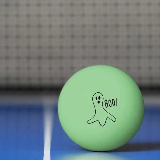 Ghost Gezegde Boo Black Outline on Glow-in-the-Dar Pingpongbal (Net)