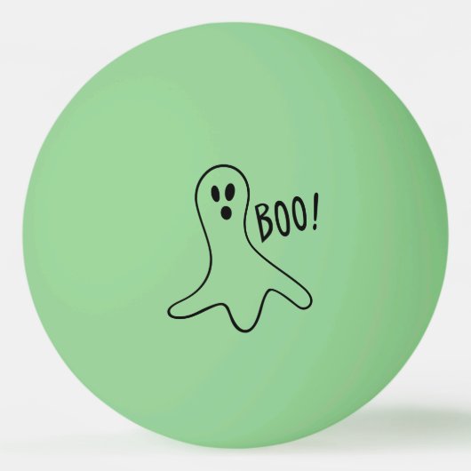 Ghost Gezegde Boo Black Outline on Glow-in-the-Dar Pingpongbal (Voorkant)