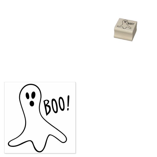 Ghost Gezegde Boo-overzicht voor Halloween Rubberstempel (Gestempeld)