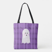 Ghost Ghoul Paars Pset Halloween Tote Bag (Achterkant)