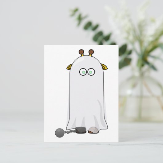 Ghost Giraffe met ketens Briefkaart (Staand voorkant)
