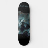 Ghost Girl in Blue – Haunting Surreal Art Persoonlijk Skateboard (Voorkant)