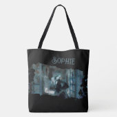 Ghost Girl in Blue – Haunting Surreal Art Tote Bag (Achterkant)