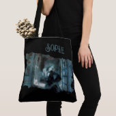Ghost Girl in Blue – Haunting Surreal Art Tote Bag (Dichtbij)