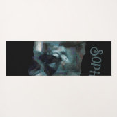 Ghost Girl in Blue – Haunting Surreal Art Yogamat (Achterkant (horizontaal))