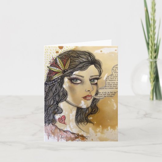 Ghost Girl Notecard Kaart (Voorkant)