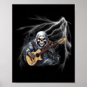 Ghost Gitaar Cool Gitaar Speler Skelet Handen Gui Poster (Voorkant)