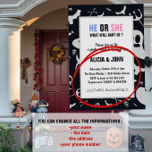 Ghost Glitter Hij of Zij Halloween Geslacht onthul Kaart