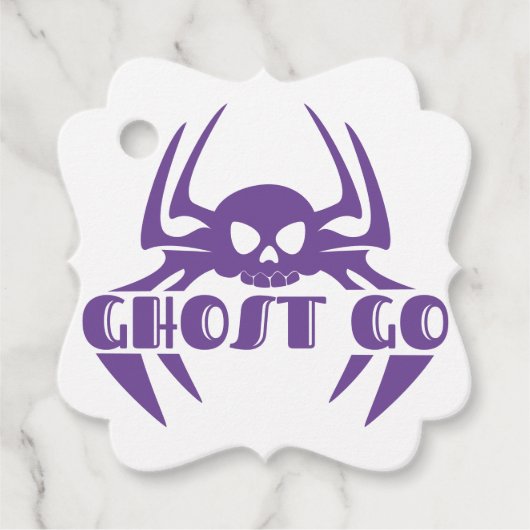 Ghost Go Spooky Seizoen Bedankjes Labels (Voorkant)