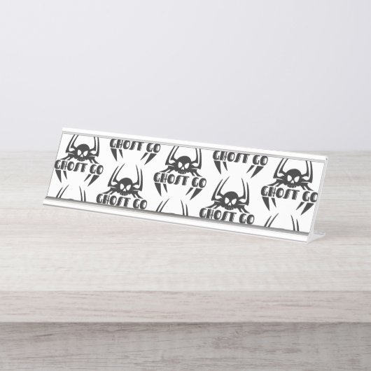 Ghost Go Spooky Seizoen Bureau Naambordje (Voorkant)