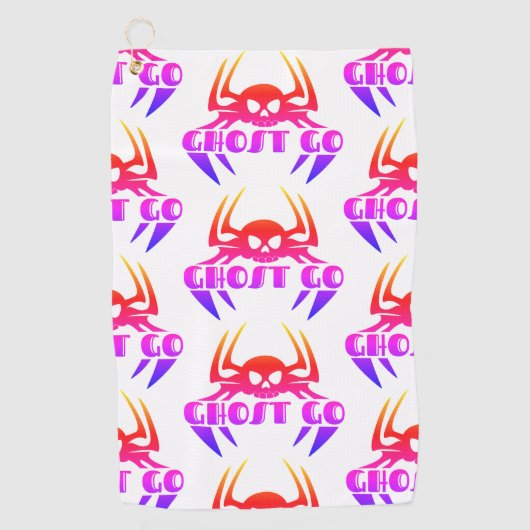 Ghost Go Spooky Seizoen Golfhanddoek (Voorkant)