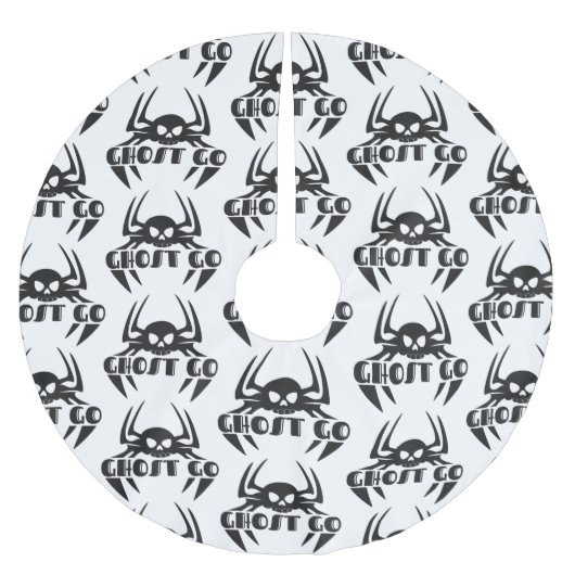 Ghost Go Spooky Seizoen Kerstboom Rok (Voorkant)