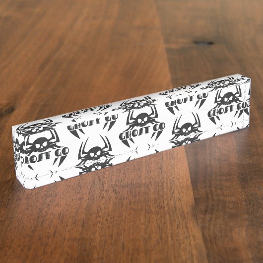 Ghost Go Spooky Seizoen Naambordje (Zijkant)