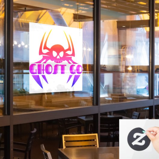 Ghost Go Spooky Seizoen Raamsticker (Restaurant Raam)