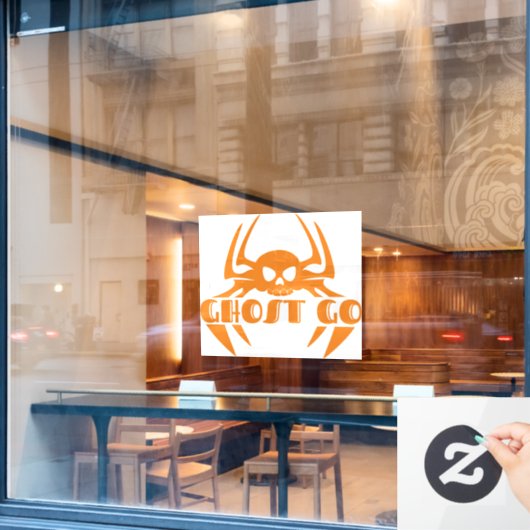 Ghost Go Spooky Seizoen Raamsticker (Cafe Raam)