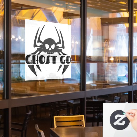 Ghost Go Spooky Seizoen Raamsticker (Restaurant Raam)