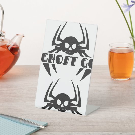 Ghost Go Spooky Seizoen Reclamebord Met Voetstuk (Insitu)