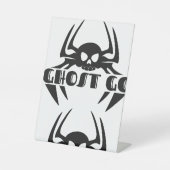 Ghost Go Spooky Seizoen Reclamebord Met Voetstuk (Voorkant)