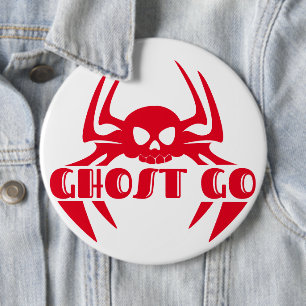 Ghost Go Spooky Seizoen Ronde Button 6,0 Cm