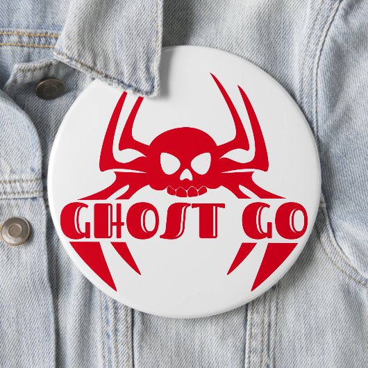Ghost Go Spooky Seizoen Ronde Button 6,0 Cm (In situ)