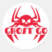 Ghost Go Spooky Seizoen Ronde Sticker (Voorkant)