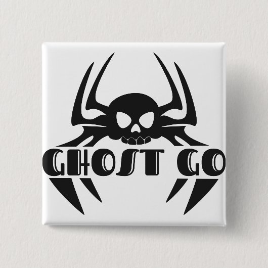 Ghost Go Spooky Seizoen Vierkante Button 5,1 Cm (Voorkant)