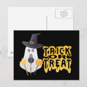 Ghost Goes Trick of Treat Briefkaart (Voorkant / Achterkant)