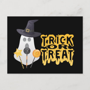 Ghost Goes Trick of Treat Briefkaart