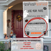 Ghost Grey Oktober Halloween Geslacht onthullen Kaart