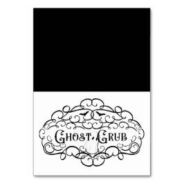 Ghost Grub Vintage Elegante Halloween Voedsel Tent Kaart