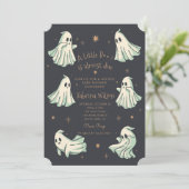 Ghost Halloween A Little Boo Baby shower Kaart (Staand voorkant)