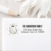 Ghost Halloween-adres Etiket (Insitu)