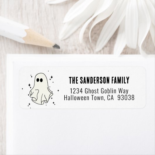 Ghost Halloween-adres Etiket (Insitu)