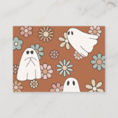 Ghost Halloween Baby shower Boeken voor Baby Informatiekaartje (Achterkant)