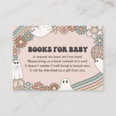 Ghost Halloween Baby shower Boeken voor Baby Informatiekaartje (Voorkant)