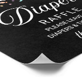Ghost Halloween Baby shower Diaper Raffle Sign Poster (Hoek)