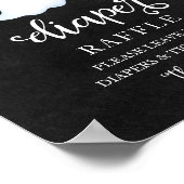 Ghost Halloween Baby shower Diaper Raffle Sign Poster (Hoek)