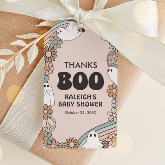 Ghost Halloween Baby shower Favoriet Tag Cadeaulabel