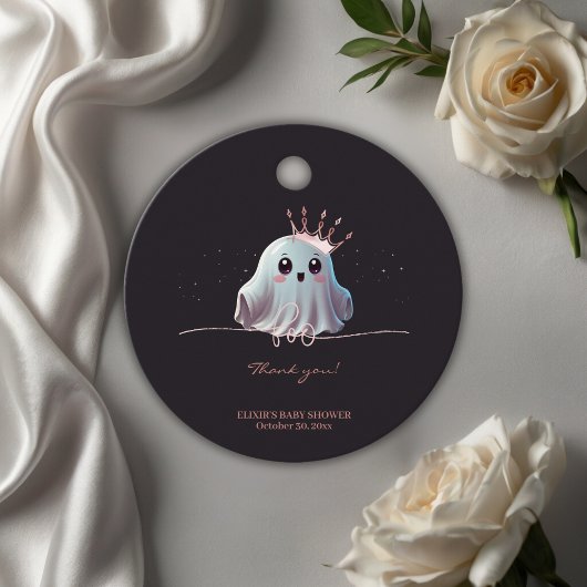 Ghost Halloween Baby shower Little Boo Bedankjes Labels