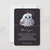 Ghost Halloween Baby shower Little Boo Bedankkaart (Voorkant)