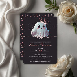 Ghost Halloween Baby shower Little Boo Kaart