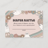 Ghost Halloween Baby shower Luier Raffle Ticket Informatiekaartje (Voorkant)