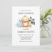 Ghost Halloween Baby shower Nodig Baby shower uit Kaart (Staand voorkant)