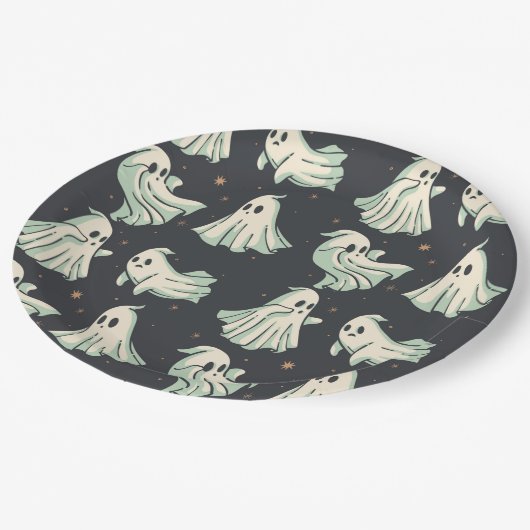 Ghost Halloween Baby shower Papieren Bordje (Gekanteld)