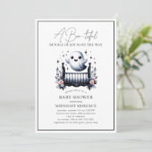 Ghost Halloween Baby shower Uitnodiging (Staand voorkant)