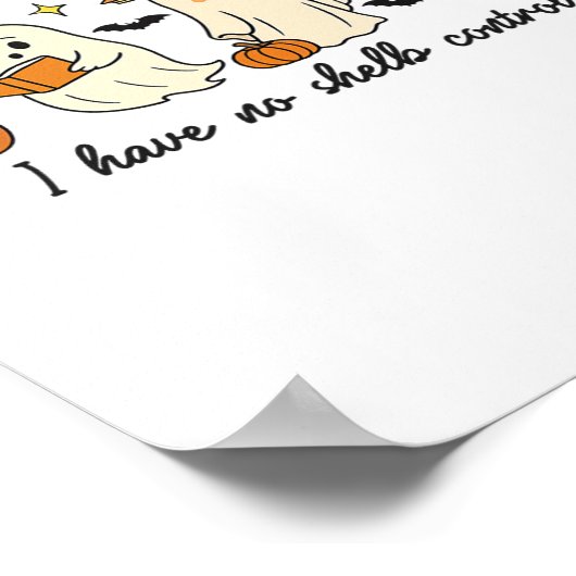 Ghost Halloween bibliotheek lezen Poster (Hoek)