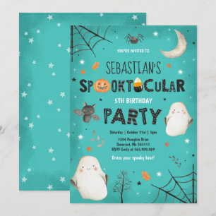 Ghost Halloween Birthday nodigt Spooktacular Party Kaart