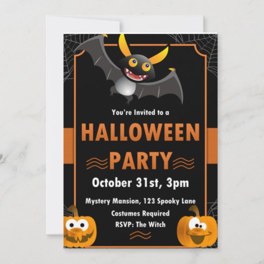 Ghost Halloween Birthday nodigt Spooktacular Party Kaart (Voorkant)