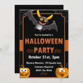 Ghost Halloween Birthday nodigt Spooktacular Party Kaart (Voorkant / Achterkant)